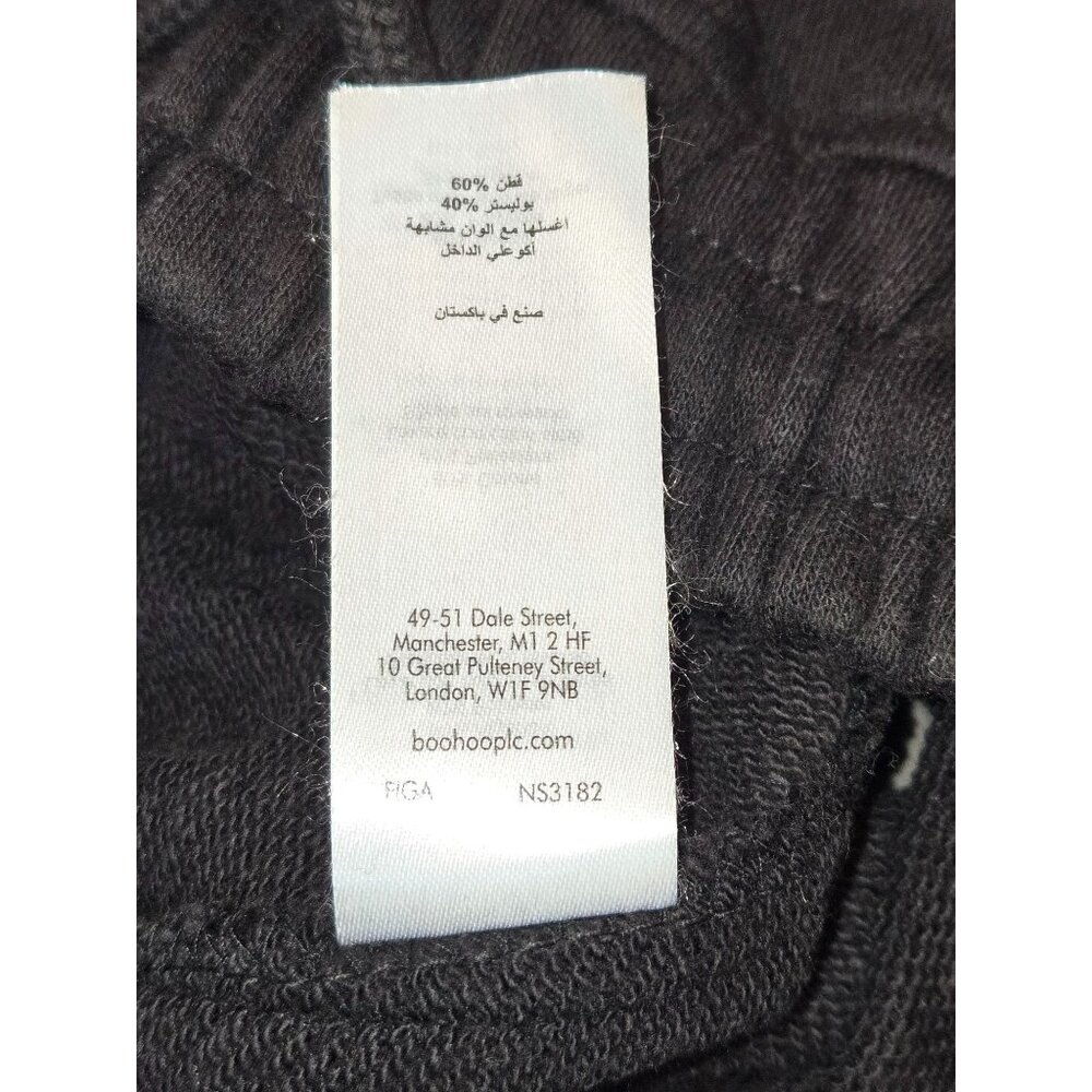 PrettyLittleThing Black High Waist Runner Shorts XS Cotton Blend Comfy - Picture 5 of 8